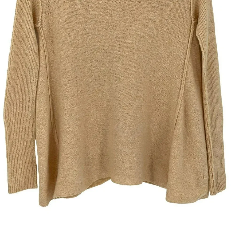 Free People Strawberry Fields Sweater Cowl Neck Swingy Soft Cream Women Small‎